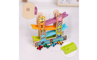Bright Car Ramp Racer with Cars Classic Wooden Ramp Racer Tabletop Toddler Race Track Sturdy for Preschool
