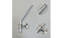 Metal Drum Connecting Rod with Clamp Sturdy Drum Bracket with Rod Long-Lasting Hardware Chrome-Plated for Practice Rooms