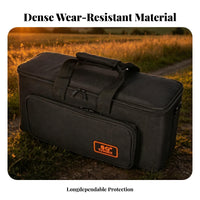 Wear-Resistant Portable Speaker Carrying Bag Velvet Lined Portable Amplifier Carrying Bag Detachable Shoulder Strap Padded Speaker Carrier Front Zippered Pocket