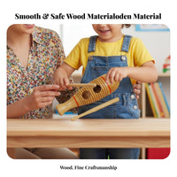 Entertaining to Use Wooden Frog Guiro distinctive Gift concept Croaking Frog Instrument Handmade Educational Toy for Children, Preschoolers, Music educators, Kindergarten, Early Learning center, Parties, Home