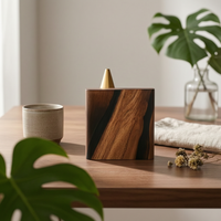 Incense Burner Sticks Holder Glossy Incense Burner Sticks Holder with Small Tray for Home Decor