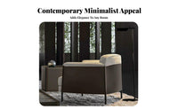 Plush Upholstery Highspine Accent Chair dense Wood Legs Single Sofa Curved Armrests Armchair Modern design for Apartment Dwellers, Hotel Guests, Living Room, Bedroom, Reception Area, perusing alcove