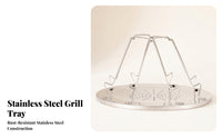 Compact Folding Bread Toast Rack Raised Wire Support Foldable Toast Rack for Barbecue