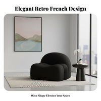 Wavy Couch French Retro aesthetic configurable cumulus Lounger Wave Design Sofa for Apartment Dwellers, Families, Reception Area, Hotel Lobby, Home recreation