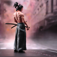 Fine Details Blade Samurai Figurine Collectible Bushido Warrior Figure Compact Size Decor Item Solid Build for Miniature Scene