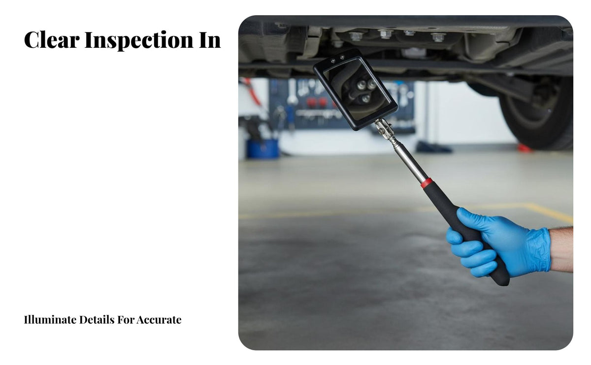 Telescoping Inspection Mirror Telescopic Rod Automotive Inspection Mirror Hand Tool Sturdy Duty Anti-Rust for Mechanics