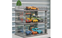Model Car Parking Garage Multi Level Design Diorama Shelf for Room Decor