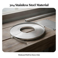 304 Steel Strapping Band Rust Resistant 304 Stainless Steel Banding Coil Metal Banding Tensioner Tool Sturdy Duty