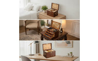 Wooden Jewelry Box Sturdy Jewelry Organizer with Drawers Desktop Organizer with Drawers for Women, Vanity