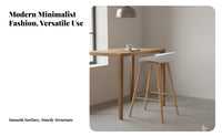 Minimalist Design Modern Bar Stool Nordic Design Bar Stool with Footrest Sturdy Construction Anti-Slip Foot Pads for Cafe Owners, Homeowners, Families, Restaurant, Dining Room