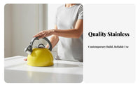 Steaming Tea Kettle Induction Compatible Stainless Beverage Kettle Gas Cooktop Whistling Teapot for Home