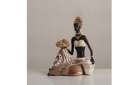 African Figurine Tribal African Statue Figurine with Base Traditional Statue with Base Artistic for Art Collectors, Living Room