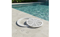 Grille-Style Pool Main Drain Cover 203 Mm Screw-Mount Pool Drain Cover Circular Frame Frame Mounting Holes