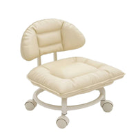 Rolling Stool with Backrest Compact Mobile Chair with Cushion Stool with Backrest Low-Height Supportive for Children, Playroom