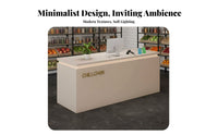Shop Ier Desk Scratch Resistant Modern Reception Desk Sturdy Modern Checkout Counter for Business Owners, Shopkeepers, Retail Store, Beauty Salon