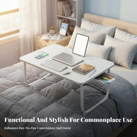 Multi-Functional Foldable Laptop Table Space-Saving Bed Tray No Assembly Required Lap Desk Ergonomic for Students, Remote Workers, Dorm Room, Floor, Travel, outsidedoor