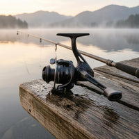 Curved Bail Wire Mini Revolving Reel Portable Black Revolving Reel Lightweight Sporting Goods Universal Compatibility