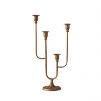 Cast Iron Candle Holder Candelabra Asymmetrical Multi-Arm Candlestick Four-Cup Iron Candlestick