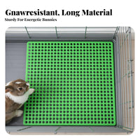 chew-resistant Perforated enclosure Floor Mat Easy to Clean Perforated Hutch perforated panel Non-Slip Pet Foot protector interconnectable Panels for small animal Owners, Indoors