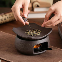 Warmer with Removable Tray Compact Ceramic Tea Warmer Space-Saving