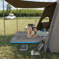Inflatable Mattress with Built-in Electric Pump for Automatic Inflation, Double Airbed and Air Bed for Guest Bed Use, Flocked Camping Mattress