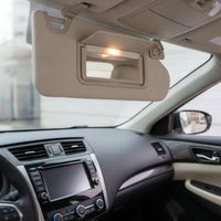 Beige Sun Visor with Mirror Replacement Car Sun Visor Compatible OE Standard for Drivers