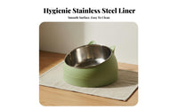 Anti-Tip Design Stainless Steel Pet Bowl Spill-Proof Elevated Pet Bowl Easy to Clean for Small Dogs, Kittens