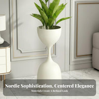 Ornament Riser Nordic Design Hourglass-Shaped Planter Sculptural Form
