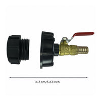 Tote Adapter with Brass Ball Shutoff Resistant Tote Tank Adapter Threaded Ball Shutoff Connector for Workshop