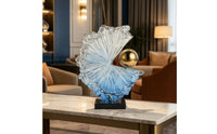 Abstract Sculpture Modern Resin Sculpture with Base Faceted Statue for Interior Designers