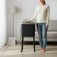 Tall Trash Can Luxury Style Raised Trash Bin with Lid Modern Look Household Storage for Living Room, Home