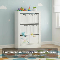 Minimalist Design Multi-Tier Bookshelf with Drawers Large Capacity Bookshelf with Drawers Stable & Sturdy Bookcase Space-Saving for Students, Book Lovers, Homeowners, Study Room, Library, Bedroom