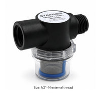 Inline Filter Strainer Mesh Inline Strainer with Transparent Housing for Rv Owners, Water Pumps, Sprinkler Systems