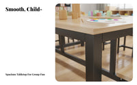 Kids Craft Table Multiple Colors Kindergarten Craft Table Versatile Modular Classroom Desk for Preschoolers, Parents, Tutoring Center, Daycare, Home