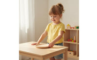 16 Pieces Educational Pretend Play Dinnerware Set Realistic Design Beech Wood Toy Tableware Polished and Burr-Clear for Preschoolers