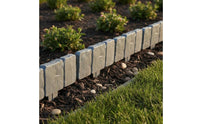 Fake Stone Garden Fence Weatherproof Interlocking Garden Fence Border for Yard