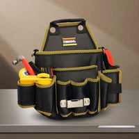 Long-Lasting Tool Pouch with Hanging Buckle Multi-Pocket Waist Tool Pouch Wear-Resistant Ergonomic for Construction Sites