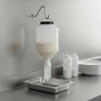 Wide Mouth Refill Inverted Press Bottle Hanging Sauce Dispenser for Commercial Kitchen