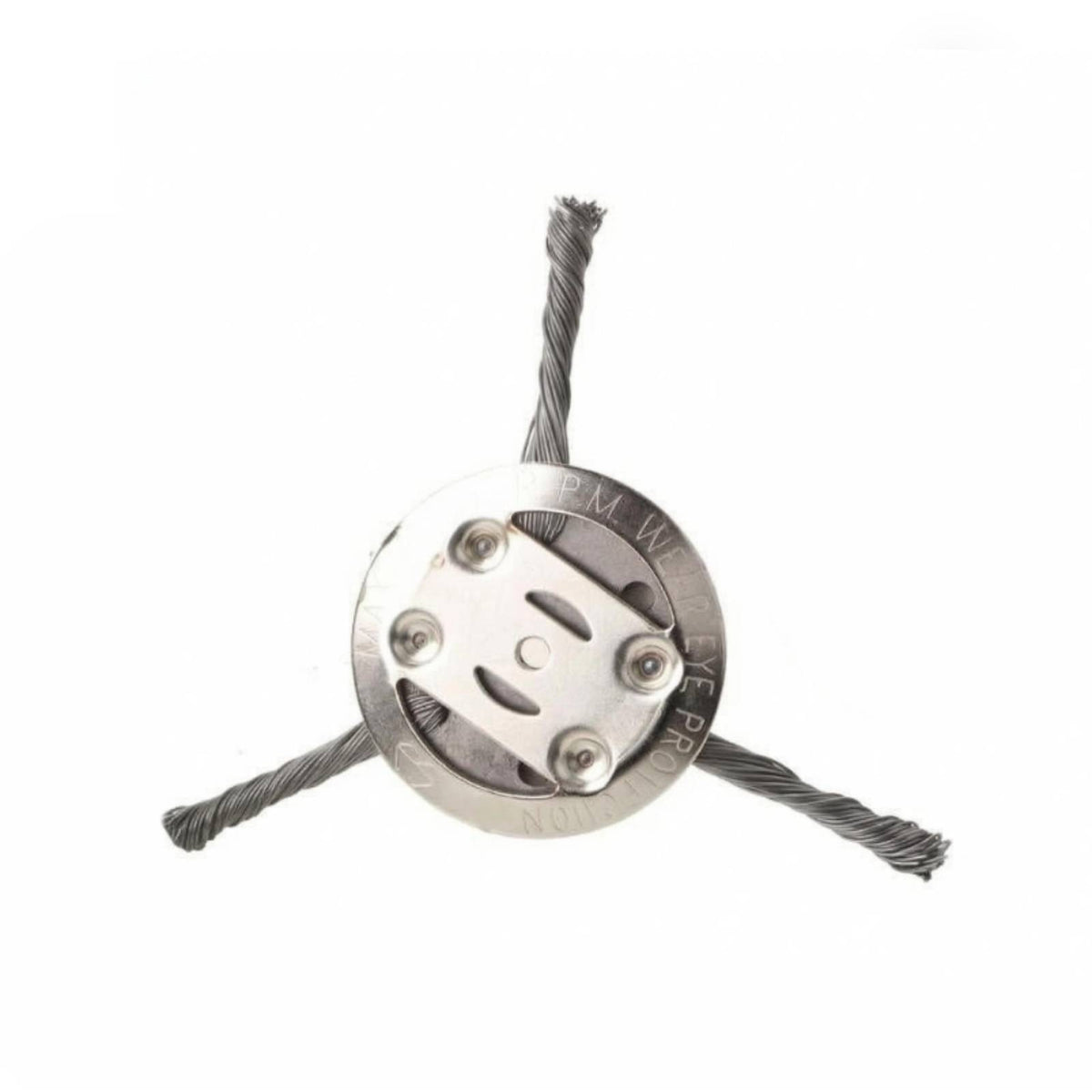 Central Mounting Hole Metal Wire Undesired Growth Cutter Head Silver-Colored Circular Grass Cutter Attachment