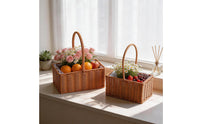 Handmade Woven Basket Multiuse Basket with Handle for Table Decoration