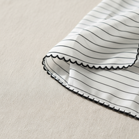 Korean Striped Polka Dot Silk Scarf for Women, Neck Decoration, French Style Small Kerchief for Travel and Vacation