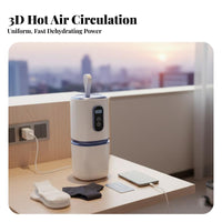 Portable Clothes Dryer Compact Mini Clothes Dryer Energy Saving Foldable Dehumidifying Machine for Commuters, Apartment Dwellers, Business Trip