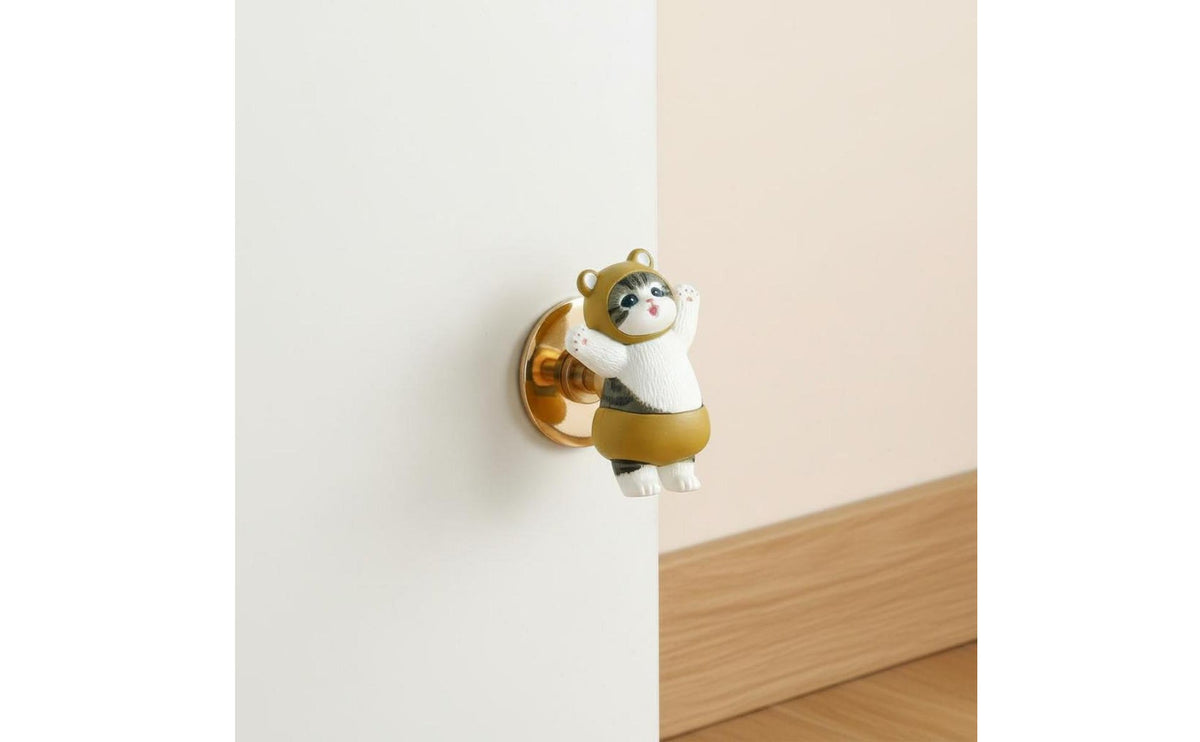 Cartoon Animal Cabinet Handle No Required Cartoon Animal Drawer Knob Creative Self Cabinet Handle for Children, Playroom, Nursery