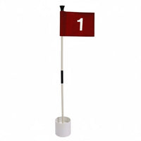 Putting Cup Set Easy to See Putting Flag Set Lightweight Athletic Gear for Driving Range