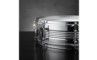 13-Inch Stainless Steel Snare Drum Silver Snare Drum with Chrome Hoops Rust-Proof Portable for Students