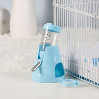 Small Animal Water Bottle and Dispenser, Non Drip Water Bottle with Steel Bead, 80ml Hamster Bottle for Chinchilla, Guinea Pig, Ceramic Bracket Mount