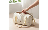Padded Diaper Tote Roomy Quilted Infant Tote Water-Resistant Diaper Bag for Parents, Pram