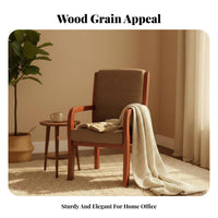 With supportrests Upholstered Accent Chair Highspine Support supportchair Sturdy Wood Legs Seating Furniture Thickly Cushioned for Seniors, Office Workers, Homeowners, Study Room, Bedroom, perusing corner