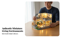 DIY Miniature House Kit Creative Gift Miniature Room Craft Kit Three-Dimensional House Building Model Kit Tools Included