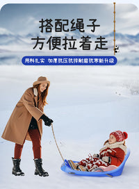 户外成人加厚滑雪板滑草板划沙板雪橇车高靠背滑草板双人儿童耐磨